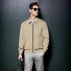 Herren sportliche Jacke mit strukturiertem Design und modernem Kragen R&B
