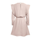 Damen elegantes Minikleid mit tailliertem Schnitt und schulterfreien Puffärmeln R&B
