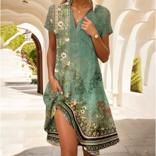 Damen Sommerkleid mit floralen Mustern R&B