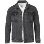 Herren Jeansjacke im modernen Slim-Fit Design mit praktischen Taschen und robusten Nieten R&B