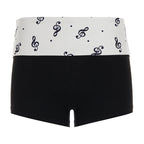 Damen Bade-Shorts mit verspieltem Notenmuster und bequemem Bund R&B