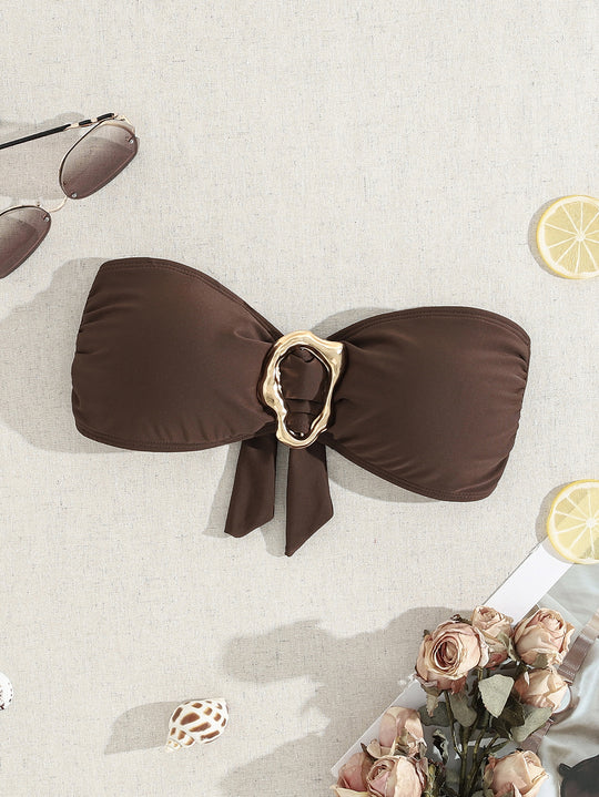 Damen Bandeau-Bikini mit elegantem Verschluss und modischem Design R&B