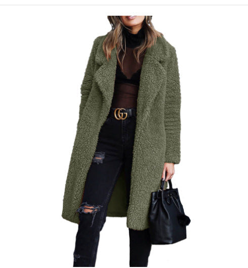 Damen Kuscheliger Teddy-Mantel mit großzügigem Schnitt und zwei praktischen Taschen R&B