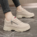 Damen Sportliche Chunky Sneakers mit Reißverschluss und rutschfester Sohle R&B