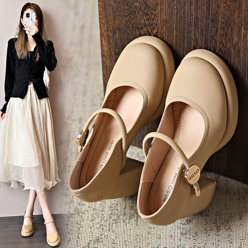 Damen Mary Jane Schuhe mit komfortablem Blockabsatz R&B
