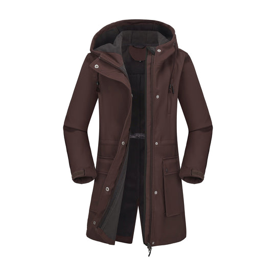 Damen funktionale Outdoor-Jacke mit verstellbarem Taillenzug und Innenfutter R&B
