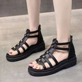 Damen nan gladiatorische Plateausandalette mit gepolstertem Komfortfußbett, profilierter Plateausohle und Rückreißverschluss R&B