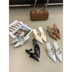 Damen Slingback-Pumps mit elegantem transparentem Riemendesign R&B