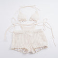 Damen Triangel-Bikini-Set mit verstellbaren Trägern und Rüschendetails R&B