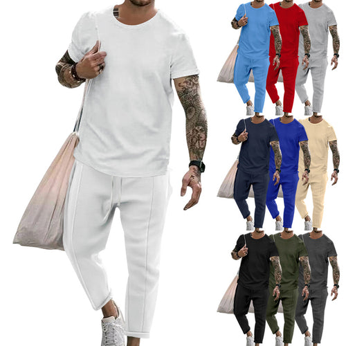 Herren sportliches Set aus hochwertiger Baumwolle mit funktionalem Design und atmungsaktiver Struktur R&B