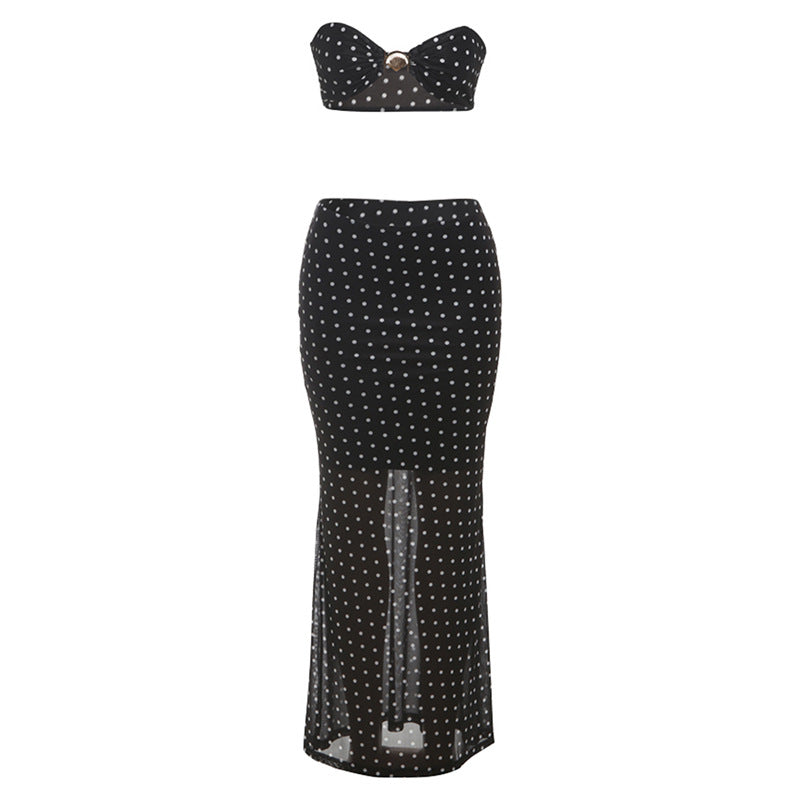 Damen Etuikleid mit gerafftem Bustier-Oberteil und hohem Schlitz R&B