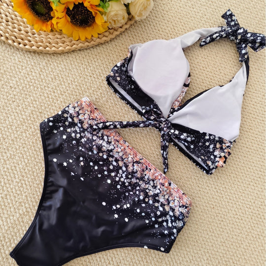 Damen Bikini-Set mit trendigem Animal-Print und modischem Schleifen-Detail R&B