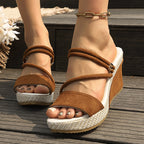 Damen Wedge-Sandaletten mit modischem Riemendesign und komfortabler Fußbettung R&B