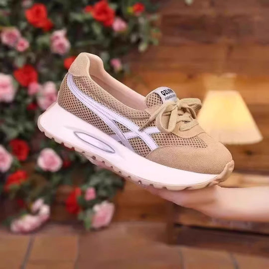 Damen Sportliche Sneaker mit atmungsaktiver Mesh-Oberfläche und gepolstertem Komfortfußbett R&B