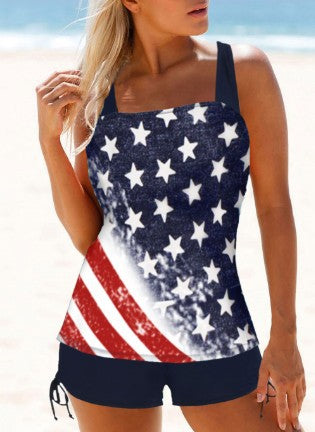 Damen Tankini-Set mit floralem Design und verstellbarem Oberteil R&B