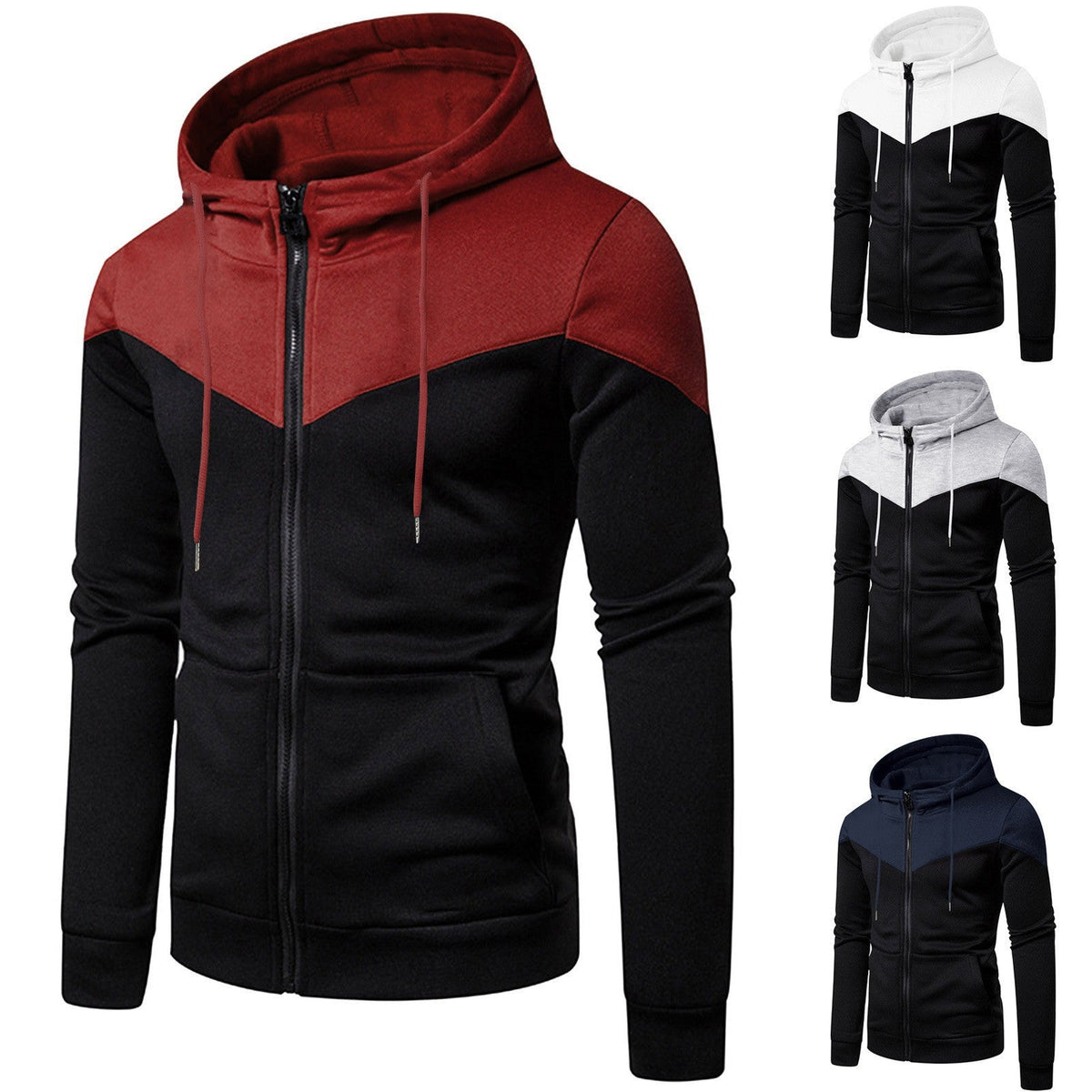 Herren sportliche Kapuzenjacke R&B