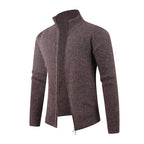 Herren Strickpullover mit hohem Kragen und dekorativem Reißverschluss R&B