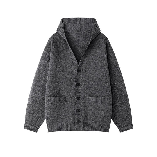 Damen gemütliche Strickjacke mit offenem Kragen und praktischen Taschen R&B