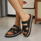 Damen Komfort-Sandalen mit modischen Doppelschnallen und ergonomischer Fußbettgestaltung R&B