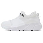 Damen Bequeme Slip-On Sneakers mit atmungsaktiver Strick-Oberfläche