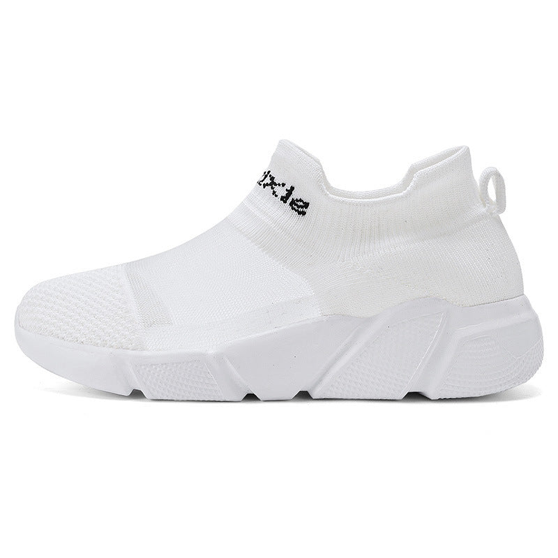 Damen Bequeme Slip-On Sneakers mit atmungsaktiver Strick-Oberfläche
