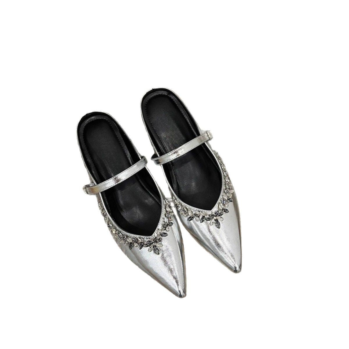 Damen elegante Slingback-Pumps mit funkelndem Strass R&B