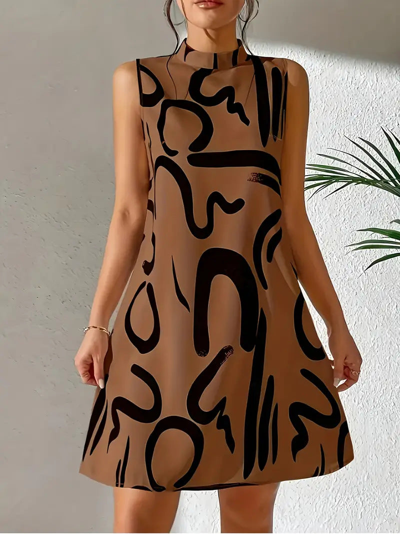 Damen modisches ärmelloses Kleid R&B