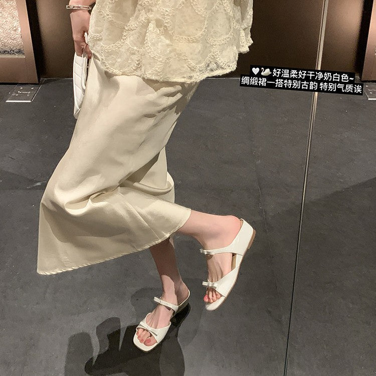 Damen elegante Sling-Pantoletten mit verstellbarem Riemen und komfortablem Fußbett R&B