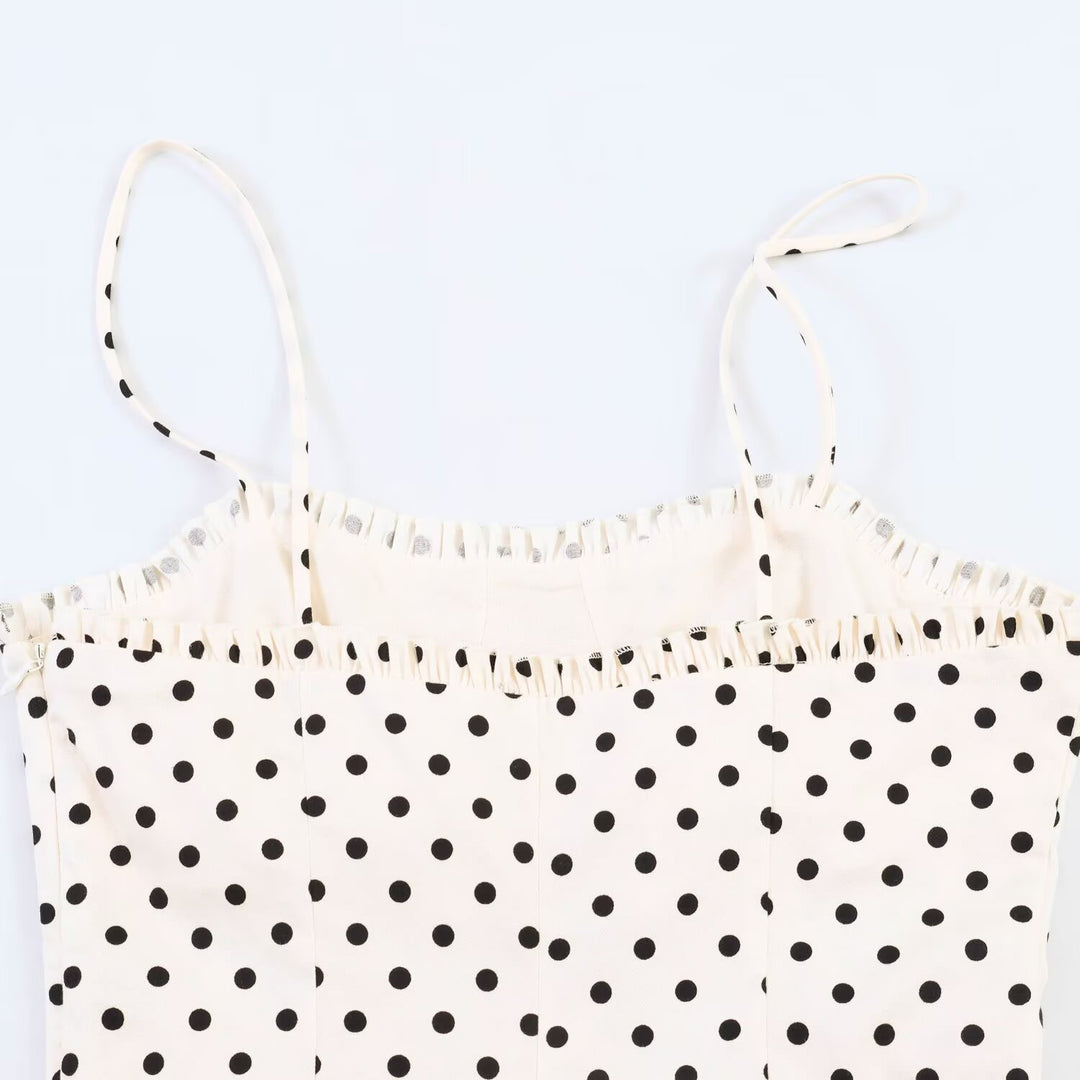 Damen Maxikleid mit Polka-Dots R&B