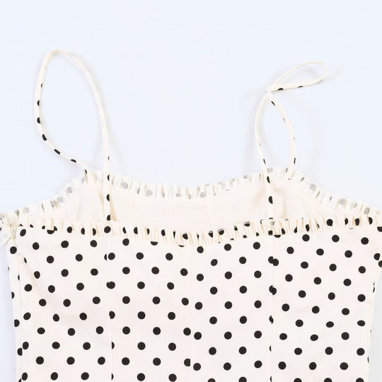 Damen Maxikleid mit Polka-Dots R&B