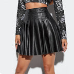 Damen Plissierter Rock im eleganten Wetlook R&B