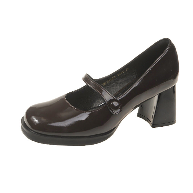 Damen elegante Pumps mit breitem Absatz R&B