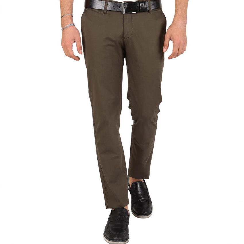 Herren Chinohose schmal mit Elastikbund