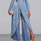 Damen Glamouröses Funktionsjumpsuit mit schimmerndem Effekt und elegantem Design R&B