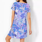 Damen Kurzarmkleid mit floralem Druck R&B