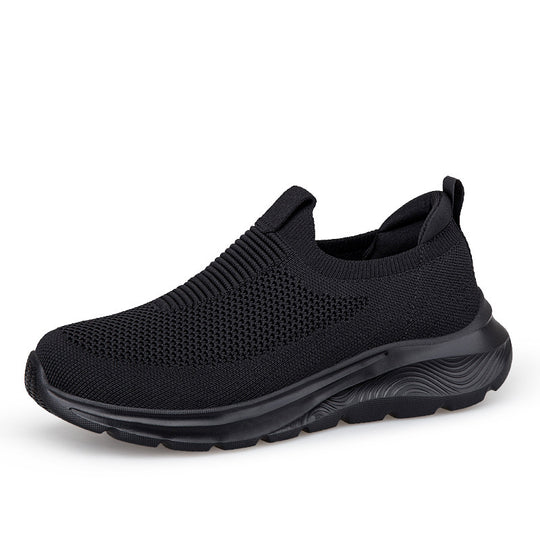Damen Komfortable Slip-On Sneakers mit elastischem Strickoberteil R&B