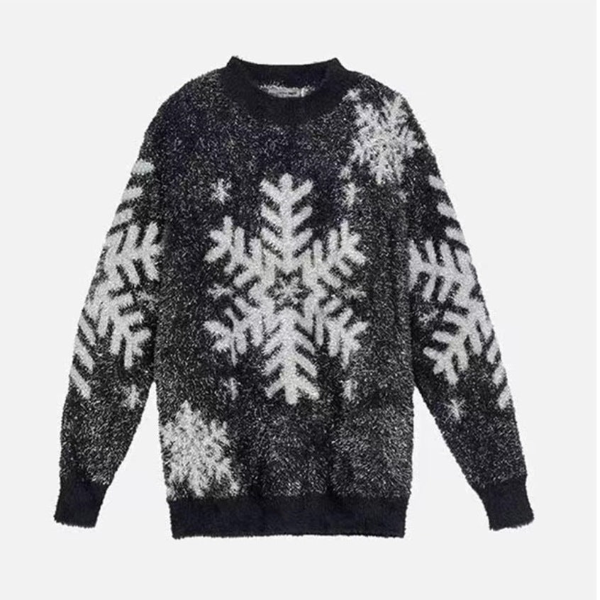 Damen Kuscheliger Pullover mit Schneeflocken-Motiv R&B