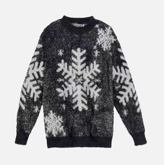 Damen Kuscheliger Pullover mit Schneeflocken-Motiv R&B