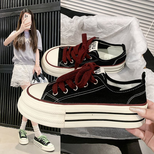 Damen Sportliche Sneakers mit robuster Sohle und atmungsaktivem Canvas von R&B
