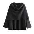 Damen modischer Umhangpullover aus weichem Material R&B