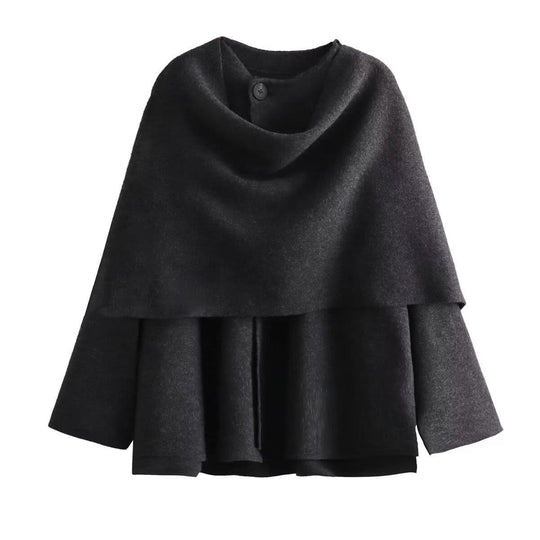 Damen modischer Umhangpullover aus weichem Material R&B