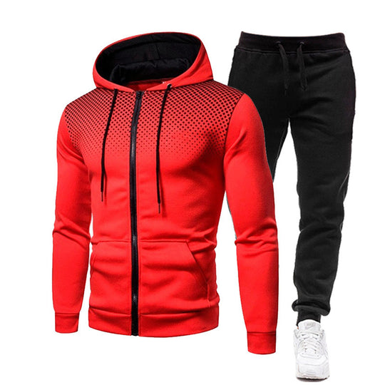 Herren Hoodie- und Jogginghose Set mit atmungsaktivem Design R&B