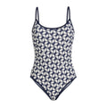 Damen Einteiliger Badeanzug mit modernem geometrischen Design R&B