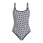 Damen Einteiliger Badeanzug mit modernem geometrischen Design R&B