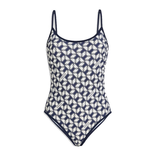 Damen Einteiliger Badeanzug mit modernem geometrischen Design R&B