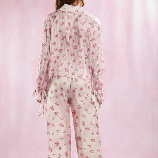 Damen Schlafanzug-Set mit floralem Muster und elegantem Schnitt R&B