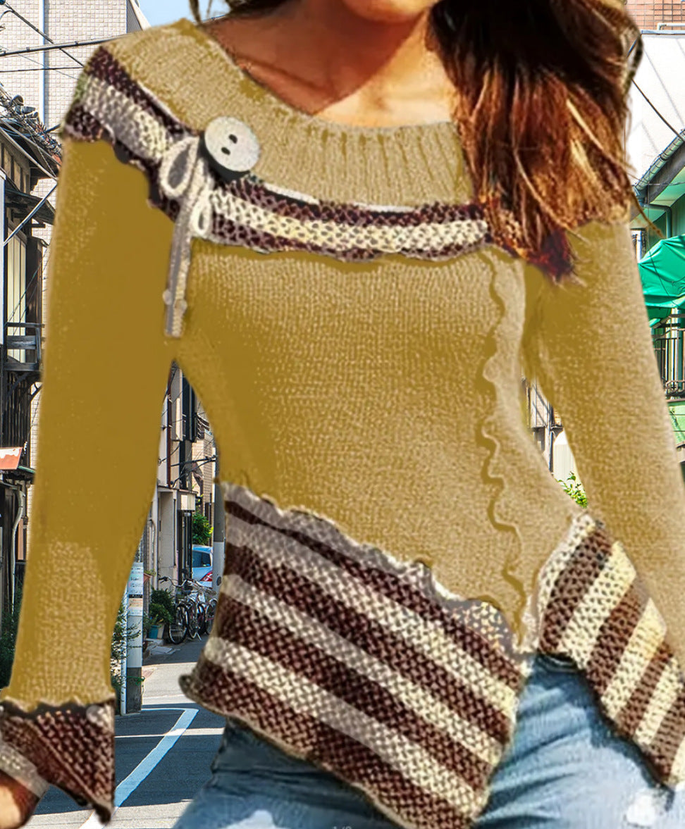 Damen Strickpullover mit kunstvollem Design und eleganten Details R&B