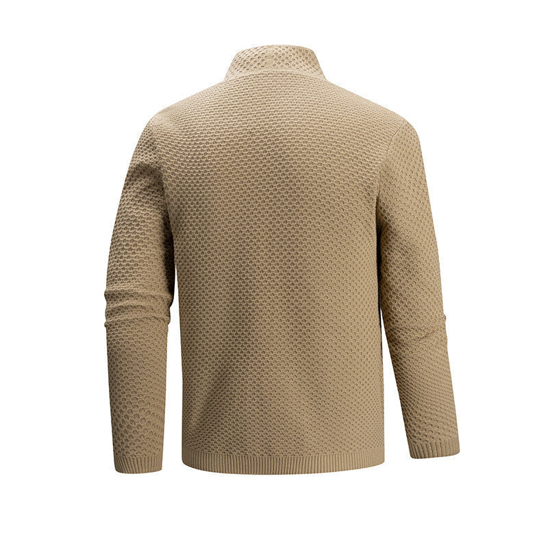 Herren Strickjacke mit offenem Kragen R&B