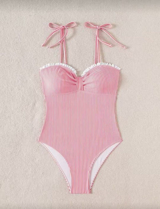 Damen Einteiliges Badeoutfit mit eleganten Raffungen R&B