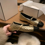 Damen Ballerinas mit elegantem Riemen und modischem Kick-Design R&B